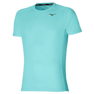 Camisa Mizuno Two Loops 88 Tee Hombre Turquesa - Chile M510GYQDBC